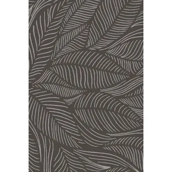 Koberec Kusový koberec vlněný Agnella Tempo Natural Fagis (binding) Listí grafitový Rozměr: 100x180 cm