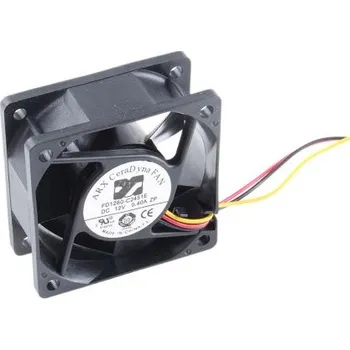 Průmyslový ventilátor ARXAxiální ventilátor 12 V DC DC, průtok vzduchu: 55.6m³/h 3.6W300mA, 60 x 60 x 25mm