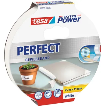 Izolační páska tesa PERFECT 56339-00003-01 páska se skelným vláknem tesa® Extra Power bílá (d x š) 25 m x 19 mm 1 ks