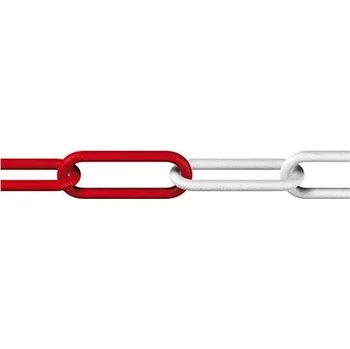 Tažné lano dörner plus helmer 138101 řetěz zákazu vstupu červená, bílá plast 50 m