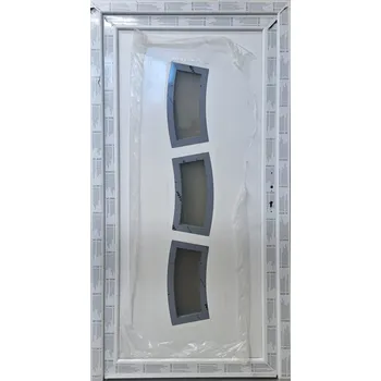 Vchodové dveře Vedlejší plastové vchodové dveře Soft 2026-3 Bílá/Bílá 110x210cm, pravé dovnitř