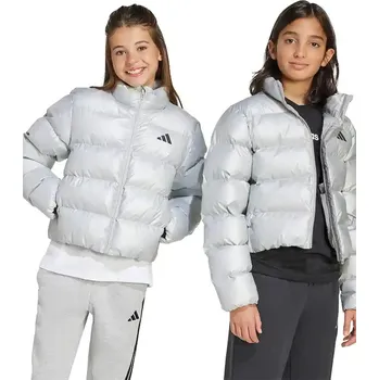 Chlapecká bunda Dětská bunda adidas JM1670 stříbrná SLV, vel. 140