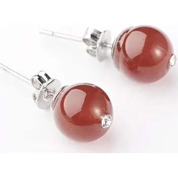 Náušnice Magieprirody.cz Náušnice Karneol 8 mm kuličky #ZM240