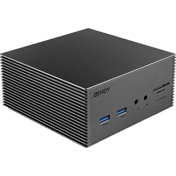 LINDY USB-C® dokovací stanice 43378 Vhodné pro značky (dokovací stanice pro notebook): univerzální napájení USB-C®, integrovaná čtečka karet