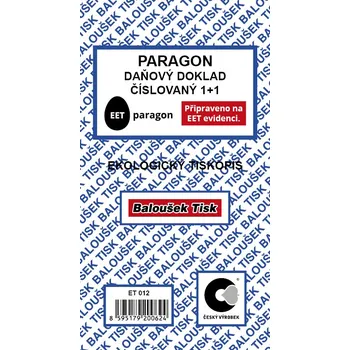 Baloušek Tisk ET012 paragon daňový doklad 80 x 150 mm 50 listů