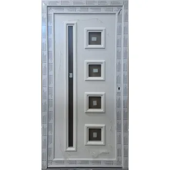 Vchodové dveře Vedlejší plastové vchodové dveře Soft 2026-7 Bílá/Bílá 105x205cm, pravé dovnitř