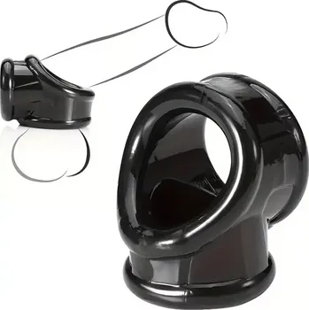 Erekční kroužek na penis s návlekem na varlata