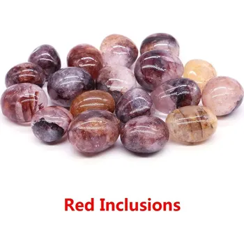 Leštěné kameny | dekorační minerály - Červené inkluze , 500 g