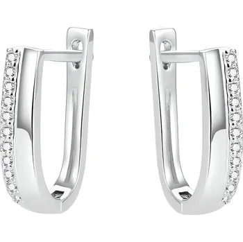 Šperk Stylové stříbrné náušnice se zirkony AGUC1433 Beneto