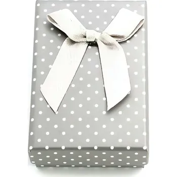 Dárková krabička Šedá dárková krabička s puntíky KP4-8 Beneto Exclusive
