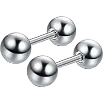 Náušnice Elegantní ocelové náušnice se zirkonem | šperk 2 ks - E-Silver , 8mm