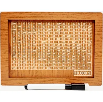 Pokladnička Dřevěná pokladnička s počítadlem úspor | kasička - Hnědý 10 000 dolarů