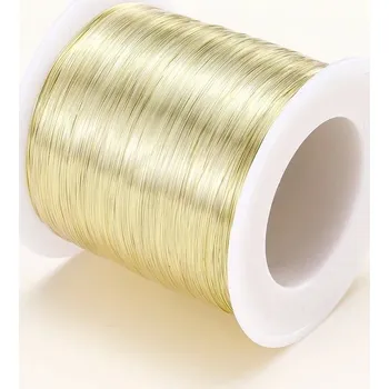 Hobby drát Měděný drát pro šperky | diy potřeby - 14karátové zlato , 0,3 mm x 5 metrů