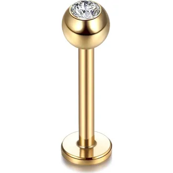 Piercing Ocelový piercing s krystalem do ucha | náušnice - Styl3 , 1,2x8x3mm