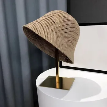 Klobouk Stylový dámský letní klobouk s prodyšným designem | plážový doplněk - Khaki