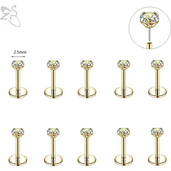 Piercing Ocelový piercing do rtu set | šperk 10 ks - 128 2,5mm mc , 1,0x6mm