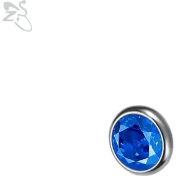 Piercing Barevný titanový dermální piercing s krystalem | tělový šperk - G-3MM