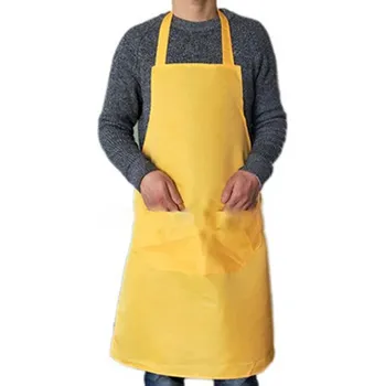 Kuchyňská zástěra Odolná kuchyňská zástěra s kapsami | kuchyňské doplňky - Žluť