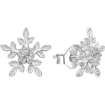 Náušnice Nádherné stříbrné náušnice Sněhové vločky AGT-E013PW Agato