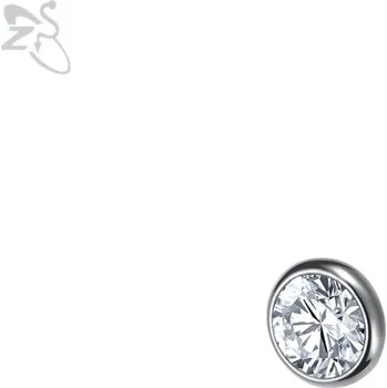 Piercing Barevný titanový dermální piercing s krystalem | tělový šperk - K-2,5 mm