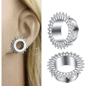 Piercing Tunely z chirurgické oceli s přívěskem 10mm | plugy do ucha 2 ks - N08 , 16mm