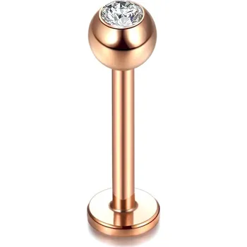 Piercing Ocelový piercing s krystalem do ucha | náušnice - Styl5 , 1,2x8x3mm