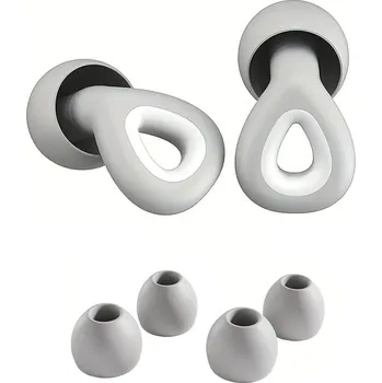 Špunt do uší Silikonové špunty proti hluku na spaní a plavání | ochrana sluchu 8 ks - Šedá