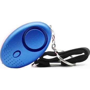 Bojový sport Osobní nouzový alarm 130dB pro ženy a děti | bezpečnostní přívěsek 4 ks - Modrý
