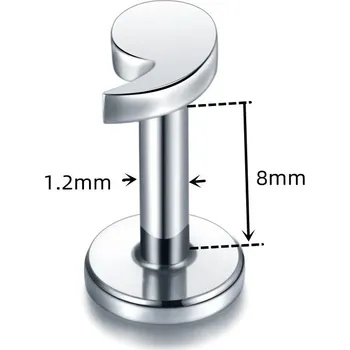 Piercing Ocelový septum kroužek clicker | piercing šperk - 28 let , stříbrná barva