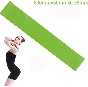 Pětibarevná odporová fitness guma | cvičební pás - 1 ks - zelená