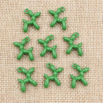 Přívěsek 10 ks Balónkový pes kovový přívěsek mix barev | dekorace - AG5-60