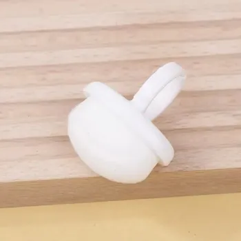 Elegantní oválný kartáček na gelový prach | manikúra - Bílý