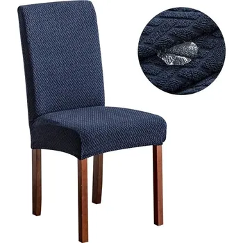 Potah na židli Voděodolný elastický potah na židli | bytový textil - Styl 1 - Námořnická modrá , 4 ks
