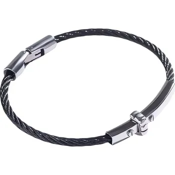 Náramek Černý ocelový náramek pro muže MCGB5001BS Marc Malone