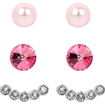 Módní doplněk Náušnice Set Ear Cuff 4 v 1 Rose Rosaline Levien