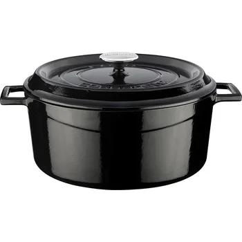 Hrnec Litinový hrnec kulatý 12cm - černý