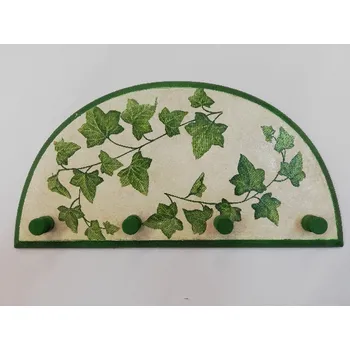 Věšák Věšáček na klíče - půlkruh - břečťan - zelený