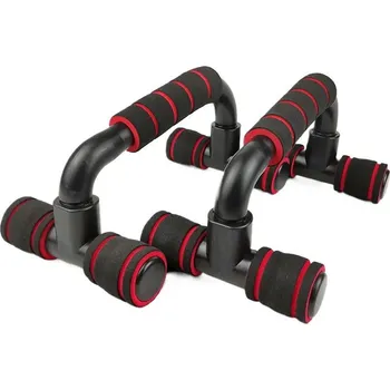 Ne­klouzavé posilovací push up stojany | cvičební pomůcka 2 ks - Červený