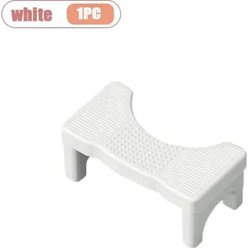 Praktická protiskluzová wc stolička | toaletní stolička - bílá-1ks