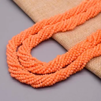 Náramek Fluorescenční broušené skleněné korálky rondel | šperky - 3 , 2mm cca 160 ks