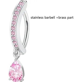 Piercing Piercing do pupíku | šperk - Mosazný typ C