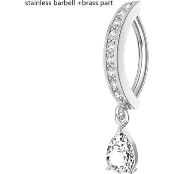 Piercing Piercing do pupíku | šperk - Mosazné provedení B