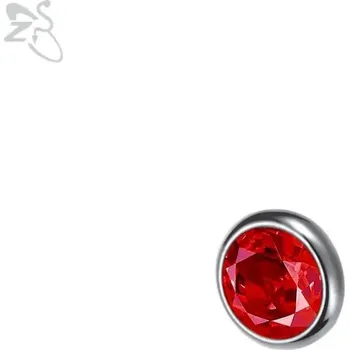 Piercing Barevný titanový dermální piercing s krystalem | tělový šperk - F-3MM