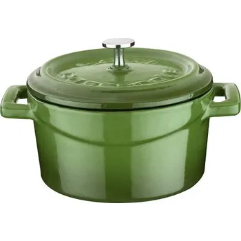 Hrnec Litinový hrnec kulatý 12cm - zelený