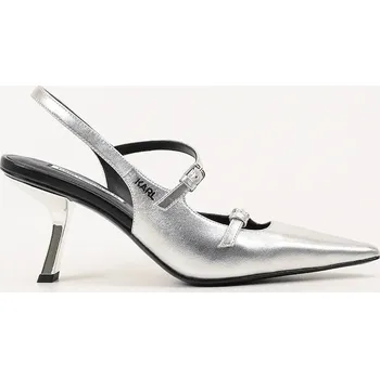 Dámská obuv Kožené lodičky Karl Lagerfeld KARMEL KL33623.1SL stříbrná SLV, EUR 39