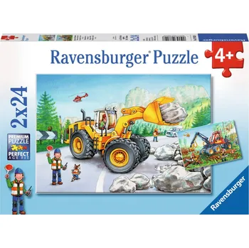 Puzzle Ravensburger Puzzle: Stroje v akci 2 x 24 dílků