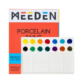 Paleta na barvy Porcelánová paleta obdélníková 22 důlků 14x19cm