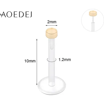 Piercing Neviditelný akrylový labret piercing set | šperk 10 ks - Styl 5 2X10MM