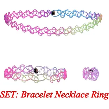 Souprava šperků Barevný gotický choker set | šperky - Sada 3