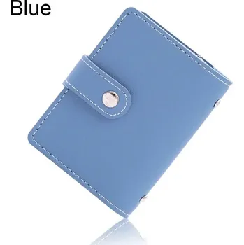 Peněženka Stylová RFID dámská peněženka s 26 přihrádkami | pouzdro na karty - Modrý